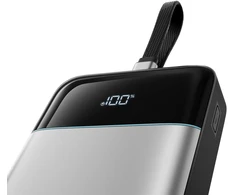 Cuktech LPB252N 120W 25000mAh išorinė baterija su integruotu USB-C laidu – pilka