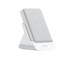 Cuktech WPB100N 20W 10000mAh magnetinė išorinė baterija su stovu – balta