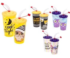 CUP WITH STRAW