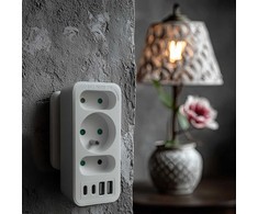 Current socket x3 + 4xUSB Maclean, splitter with 3 sockets, 2xUSB A, 2xUSB C PD 20W, 1x16A + 2x6A, MCE248 F/W