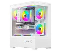 DarkFlash C365 computer case (baltas) + 5 fans