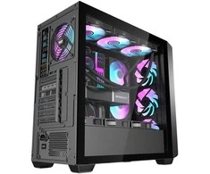 Darkflash DS900WD computer case (juodas) + 4 fans