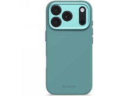 Mėlynas „Decoded“ antimikrobinis silikoninis galinis dangtelis - silikoninis apsauginis dėklas, skirtas „iPhone 17 Pro“, suderinamas su „MagSafe“ (retro mėlynas)