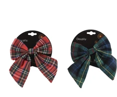 DECORATION RIBBON CHECKERED 18X15CM