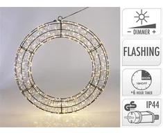 Nežinomas Dekoracija Žiedas su LED, AX5393710, D50 cm, juoda