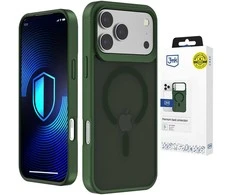 Dėklas 3Mk Protection 3mk Smoke MagCase for iPhone 17 Pro - Žalias-Translucent