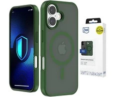 3Mk apsaugos 3mk dūminis „MagCase“ dėklas, skirtas „iPhone 16 Pro“ – Žalias-Translucent