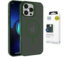 Dėklas 3Mk apsaugos 3mk dūminis „MagCase“, skirtas „iPhone 16 Pro Max“ - Žalias-permatomas