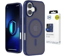 Dėklas 3Mk apsaugos 3mk dūmų spalvos „MagCase“, skirtas „iPhone 16“ – „Mėlyna-Translucent“
