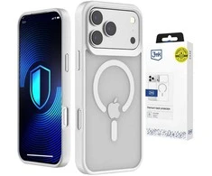 Dėklas 3Mk Protection 3mk Smoke MagCase for iPhone 17 Pro Max - Baltas-Translucent