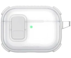„AmazingThing Titan Pro Mag“ skaidrus dėklas, skirtas „AirPods Pro 3“ - Baltas