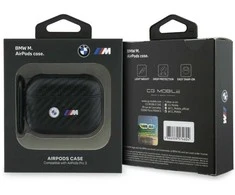 Dėklas BMW Carbon Metal Logo Case for AirPods Pro 3 - Juodas