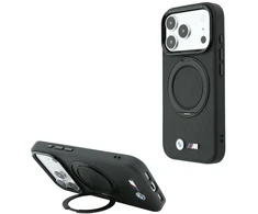 Dėklas BMW Kevlar Ring Stand 360 MagSafe Case for iPhone 18 Pro Max / 17 Pro Max - Juodas