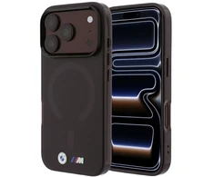 Dėklas BMW M IML Frosted Metal Logo &amp; Trims MagSafe Case for iPhone 17 Pro / 18 Pro - Burgundy