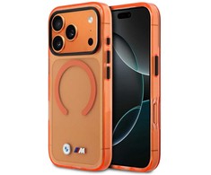 Dėklas BMW M IML Metal Logos MagSafe Case for iPhone 17 Pro Max - Pro Oranžinis