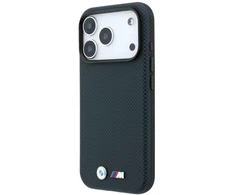 Dėklas BMW M Quadrille Kevlar Metal Logo MagSafe Case, skirtas iPhone 17 Pro / 18 Pro – tamsiai mėlyna