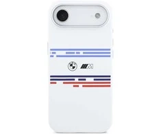 BMW M Silicon Horizontal Line MagSafe dėklas Apple iPhone Air baltos spalvos