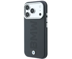 Dėklas BMW Sign Centered Deboss MagSafe Case, skirtas iPhone 17 Pro / 18 Pro – Pilka