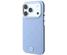 Dėklas BMW Sign Deboss Quilted Metal Logo MagSafe Case, skirtas iPhone 17 Pro / 18 Pro - Mėlyna