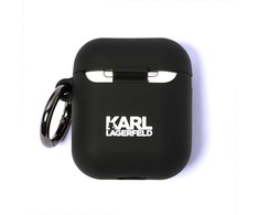 Dėklas Karl Lagerfeld Silicone Ikonik Case for AirPods 1/2 - Juodas
