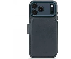 Decoded Odinis nuimamas piniginės dėklas – stiklinis dėklas, skirtas „iPhone 17 Pro Max“, suderinamas su „MagSafe“ (tamsiai mėlynos spalvos)