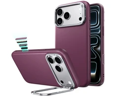 Dėklas ESR Atelier Kickstand MagSafe Case for iPhone 18 Pro / 17 Pro - burgundy