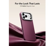 Dėklas ESR Atelier Kickstand MagSafe Case for iPhone 18 Pro / 17 Pro - burgundy