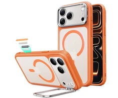 ESR Classic Hybrid su atlenkiama kojelė ir MagSafe dėklas iPhone 18 Pro / 17 Pro – matinis oranžinis