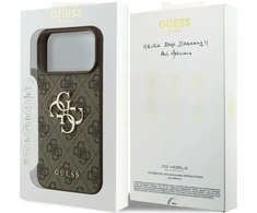 Guess 4G Big Logo dėklas, skirtas iPhone 17 Pro / 18 Pro – Rudas