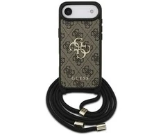 Dėklas Guess 4G Big Logo Cord Stap Crossbody skirtas Apple iPhone Air rudos spalvos
