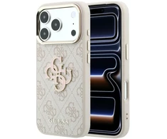 Dėklas Guess 4G & Big Resin Logo skirtas iPhone 18 Pro pink