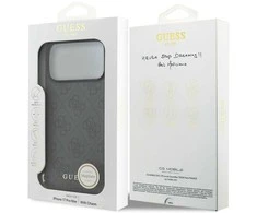 Guess 4G Charm dėklas skirtas Apple iPhone 17 Pro Max Tone on Tone pilkos spalvos