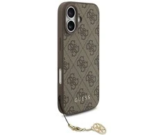 Guess 4G Charm dėklas skirtas Apple iPhone 17 Tone on Tone rudos spalvos