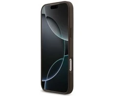 Original dėklas GUESS 4G Circle Classic Logo MagSafe skirtas Apple iPhone 17 Pro Max rudos spalvos