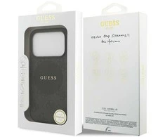 Dėklas Guess 4G Circle Classic Logo MagSafe iPhone 17 Pro juodos spalvos