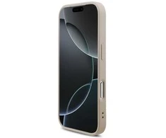 „Guess 4G Strap Triangle Logo MagSafe“ dėklas, skirtas iPhone 17 Pro - Rožinė