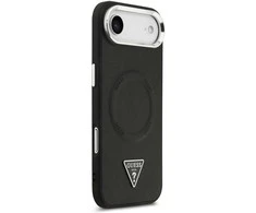 Guess PU odos dėklas su trikampiu logotipu ir MagSafe funkcija, skirtas iPhone Air, juodos spalvos
