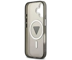 GUESS dėklas, skirtas IPHONE 17, suderinamas su MagSafe GUHMP17SHGTMLCGK (IML gradientas su trikampio logotipu), juodas