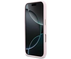 GUESS dėklas, skirtas IPHONE 17 GUHCP17S5PS4RGGP (PU FW Resin Logo) rožinis
