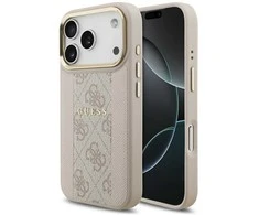 Dėklas GUESS case for IPHONE 17 Pro compatible with MagSafe GUHMP17LPG4SEMCP (PU W/ 4G PU Stripe) pink