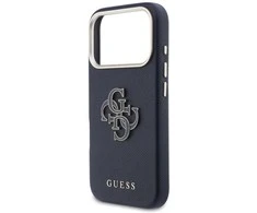 Dėklas GUESS case for IPHONE 17 Pro GUHCP17L5PS4RGGB (PU FW Resin Logo) mėlynas