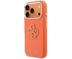 GUESS dėklas IPHONE 17 Pro GUHCP17L5PS4RGGO (PU FW Resin Logo) oranžinis