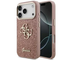 Dėklas GUESS case for IPHONE 17 Pro GUHCP17LHG4SGCP (Fixed Glitter Big 4G Metal Frame) pink