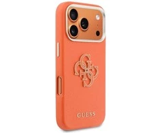 GUESS dėklas IPHONE 17 Pro Max GUHCP17X5PS4RGGO (PU FW Resin Logo) oranžinis