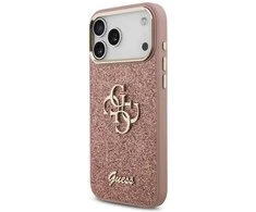 Dėklas GUESS case for IPHONE 17 Pro Max GUHCP17XHG4SGCP (Fixed Glitter Big 4G Metal Frame) pink