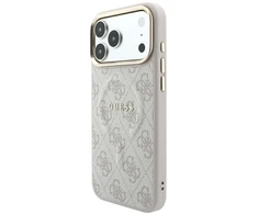Guess Embossed 4G Classic MagSafe Dėklas skirtas iPhone 18 Pro / iPhone 17 Pro Rožinė