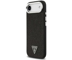 Dėklas Guess Glitter Triangle Logo MagSafe Case for iPhone 17 Air - Juodas