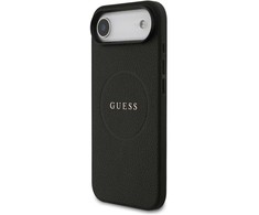 „Guess“ grūdėto žiedo formos „MagSafe“ dėklas, skirtas „iPhone 17 Air“ – juodas