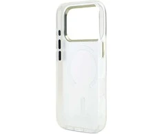 Dėklas Guess IML Shell Script Metal MagSafe Case for iPhone 17 Pro Max - Baltas