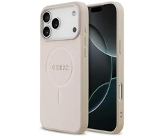 Dėklas Guess Saffiano Classic Logo MagSafe Case for iPhone 18 Pro Max / iPhone 17 Pro Max - Rožinė